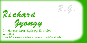 richard gyongy business card